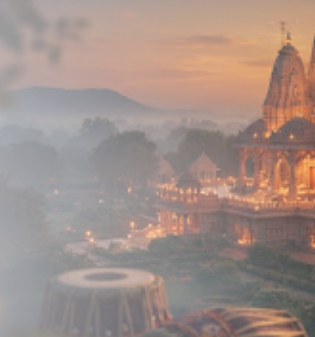 Temple at sunset